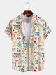 Ethnic Totem Retro Lapel Shirt