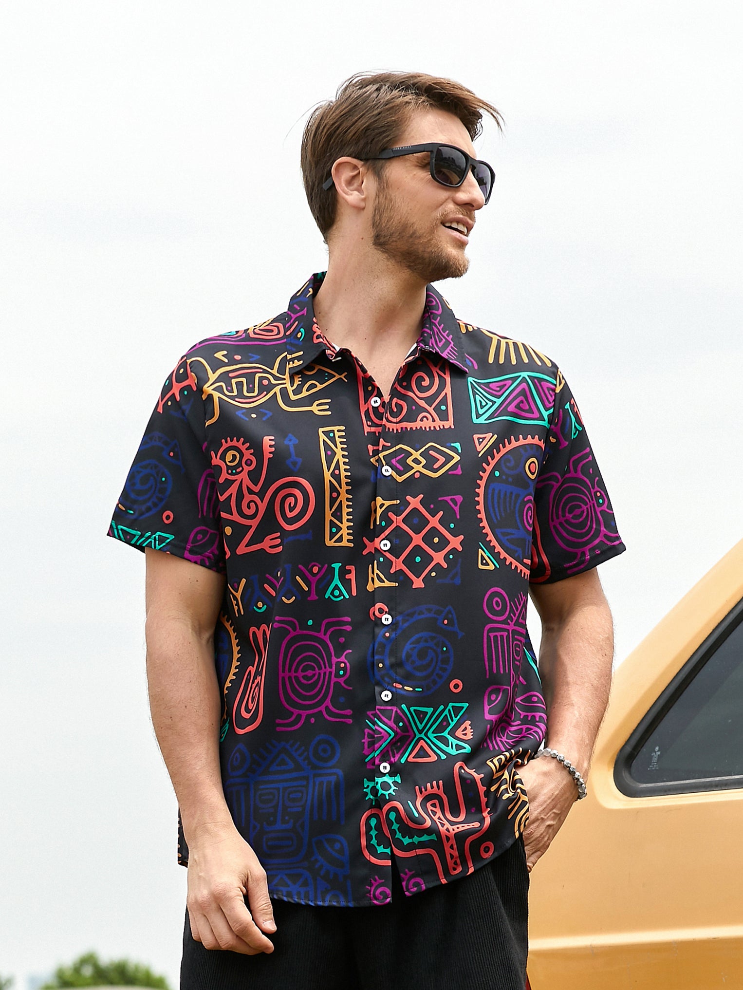 Ethnic Vintage Totem Print Shirt
