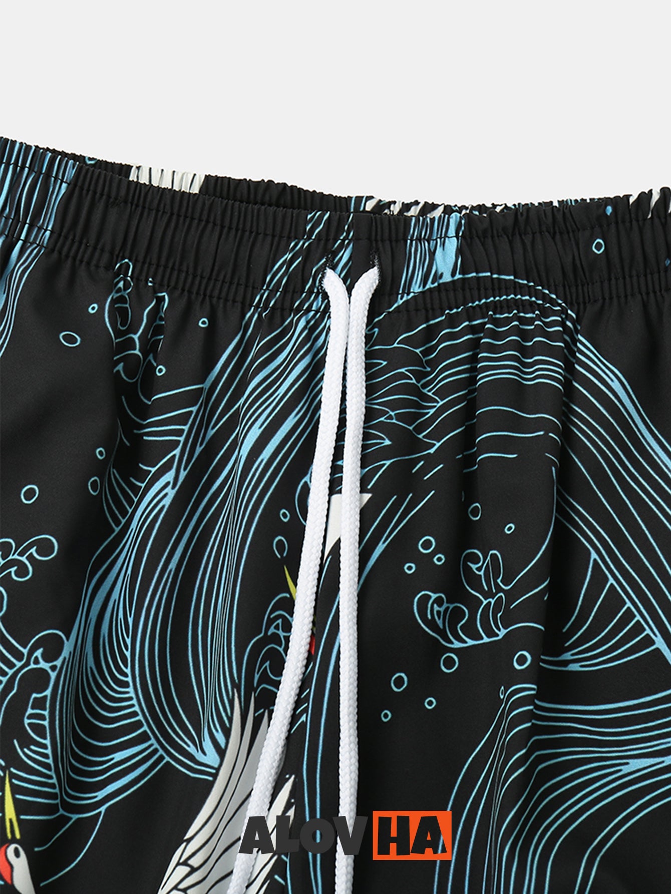 Ethnic Wave Crane Print Set