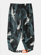 Ethnic Wave Crane Print Set