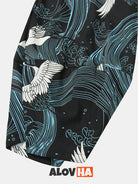 Ethnic Wave Crane Print Set