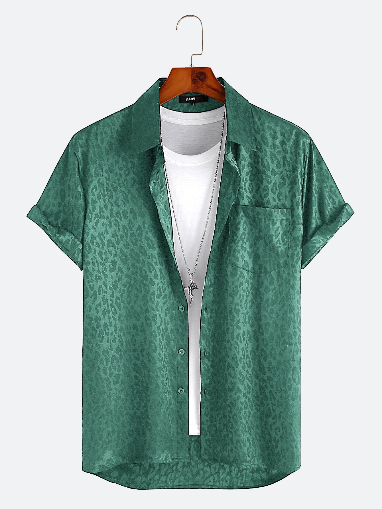 Jacquard Leopard Print Shirt