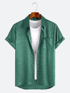 Jacquard Leopard Print Shirt