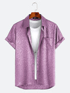 Jacquard Leopard Print Shirt