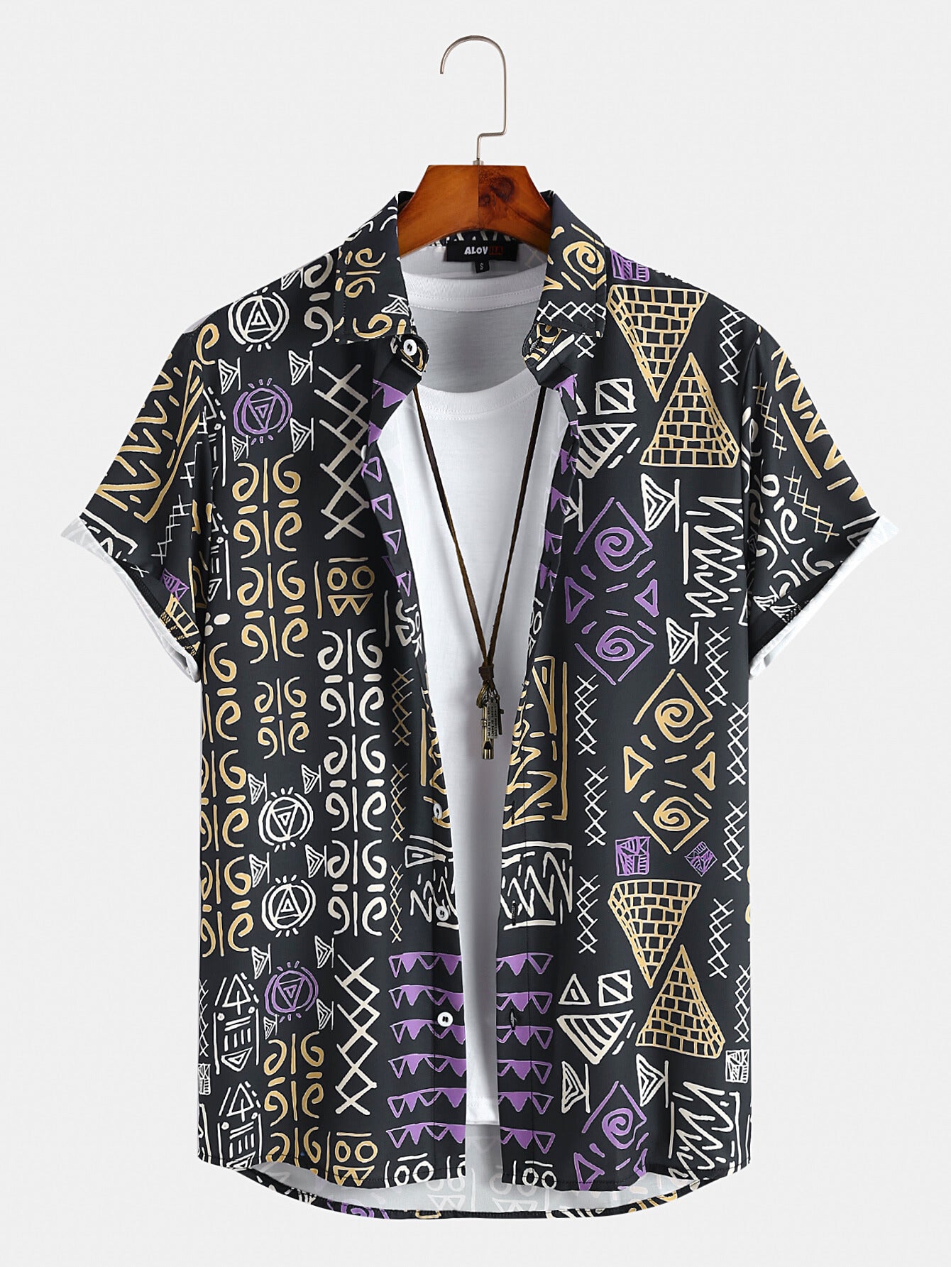Ethnic Totem Retro Print Shirt