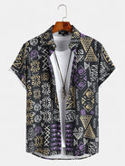 Ethnic Totem Retro Print Shirt