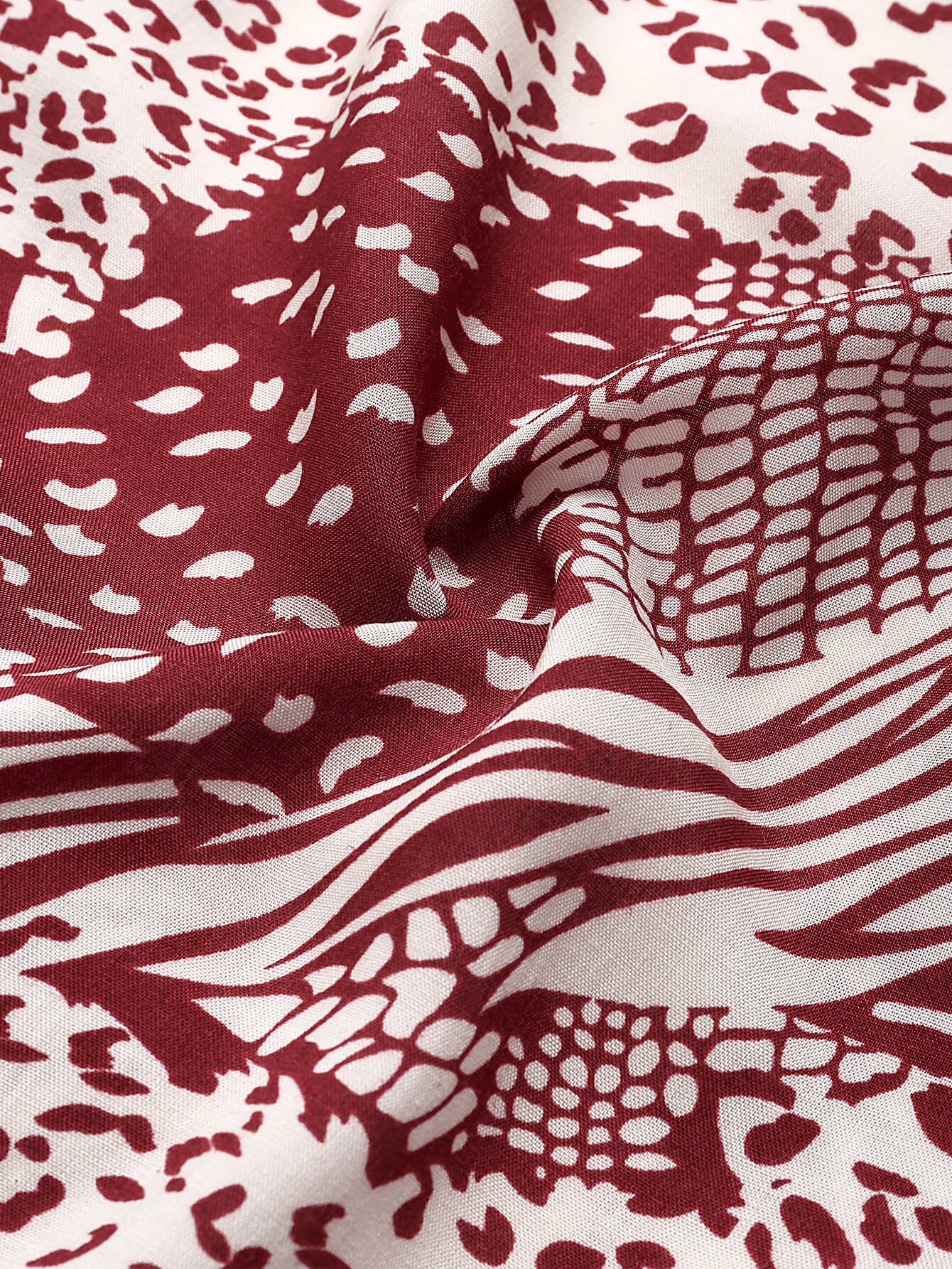 Irregular Animal Print Shirt