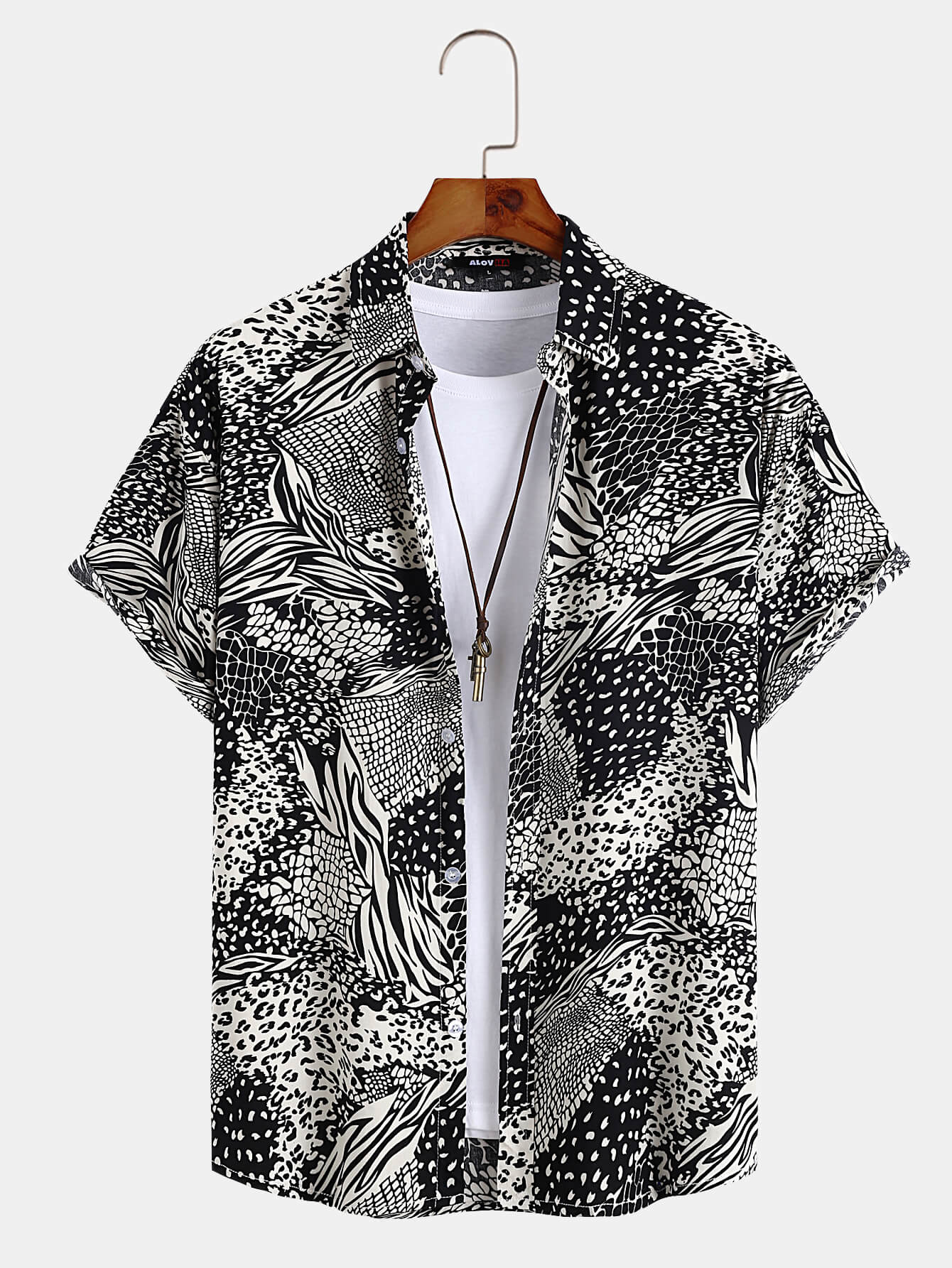 Irregular Animal Print Shirt
