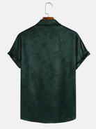 Jacquard Floral Hawaiian Shirt