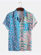 Leopard Double-Panel Print Shirt