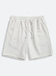 Texture Plain Color Solid Pull On Shorts