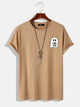 Men's 100% Cotton Halloween Ghost Print T-Shirt