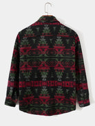 Men's Geometric Lapel Long Sleeve Print Jacket
