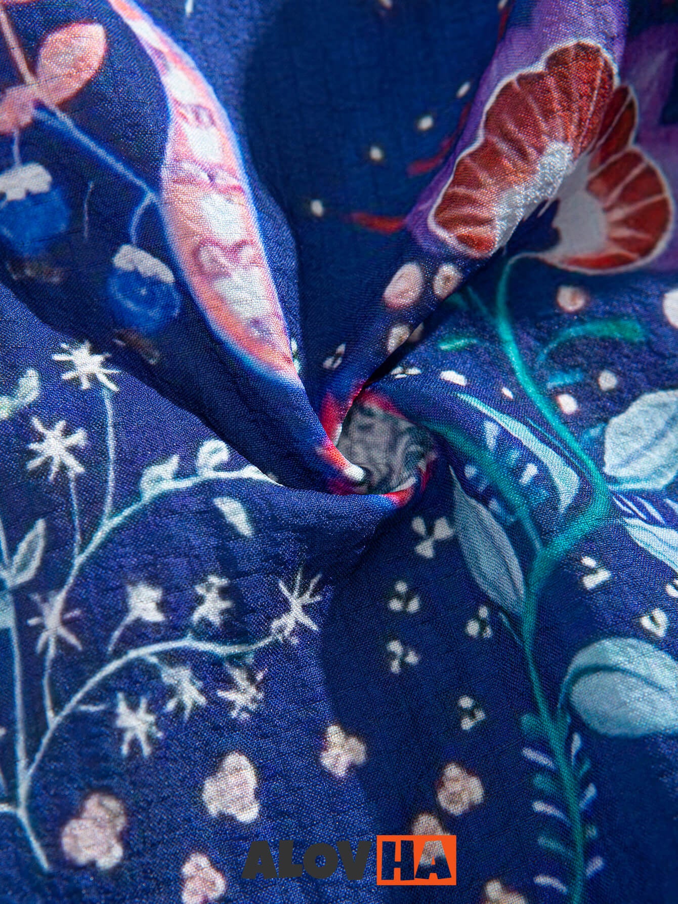 Men's Hawaiian Shirt Rabbit Floral Print Seersucker Shirt