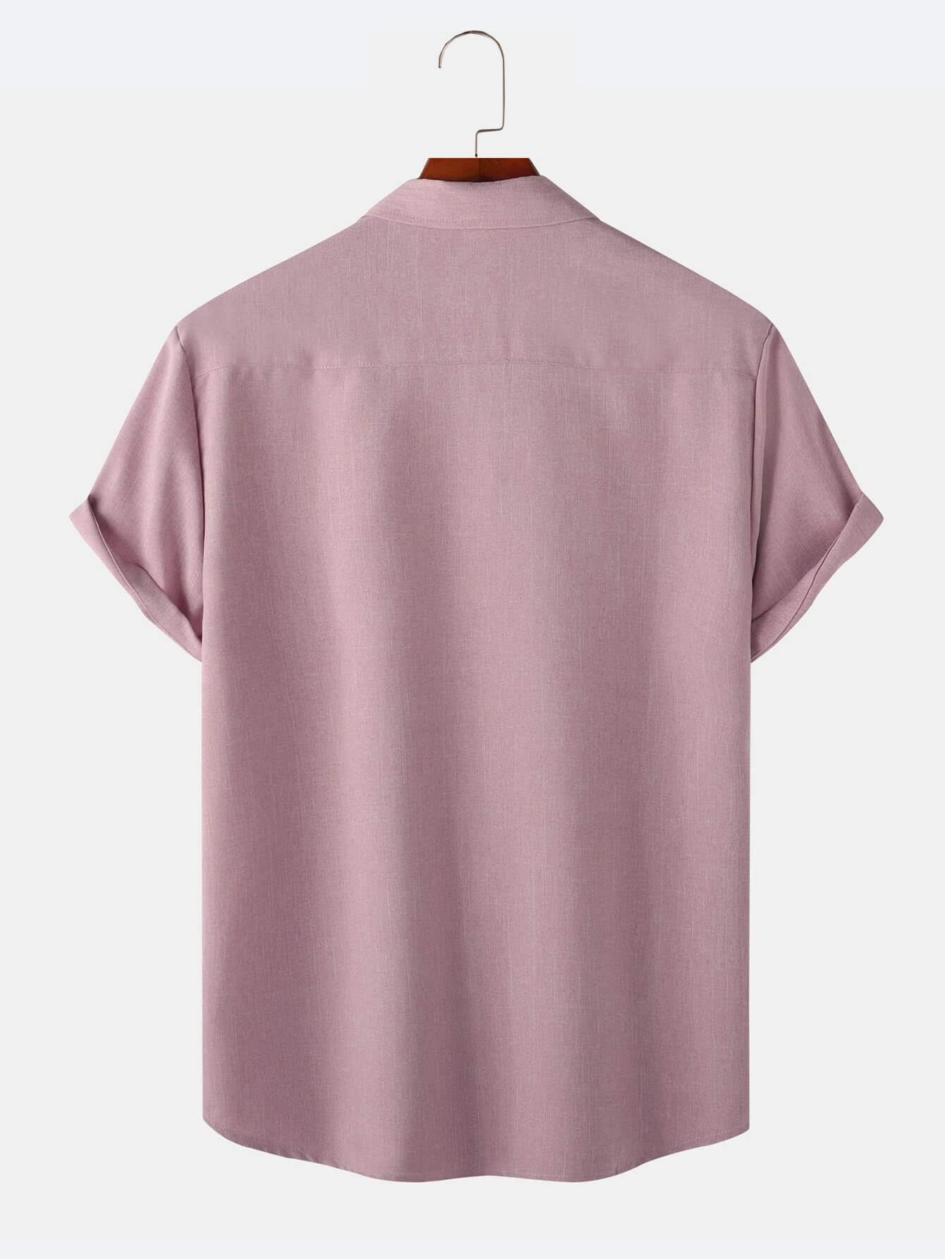 Men's Solid Color Short Sleeve Casual Summer Shirt