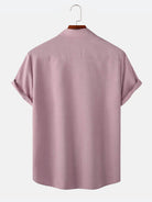 Men's Solid Color Short Sleeve Casual Summer Shirt