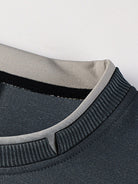 Men's Sweatshirt Pullover Round Neck Colorblock Street Long Sleeve Hoodie