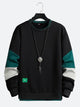 Men's Sweatshirt Pullover Round Neck Colorblock Street Long Sleeve Hoodie