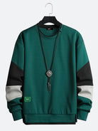 Men's Sweatshirt Pullover Round Neck Colorblock Street Long Sleeve Hoodie