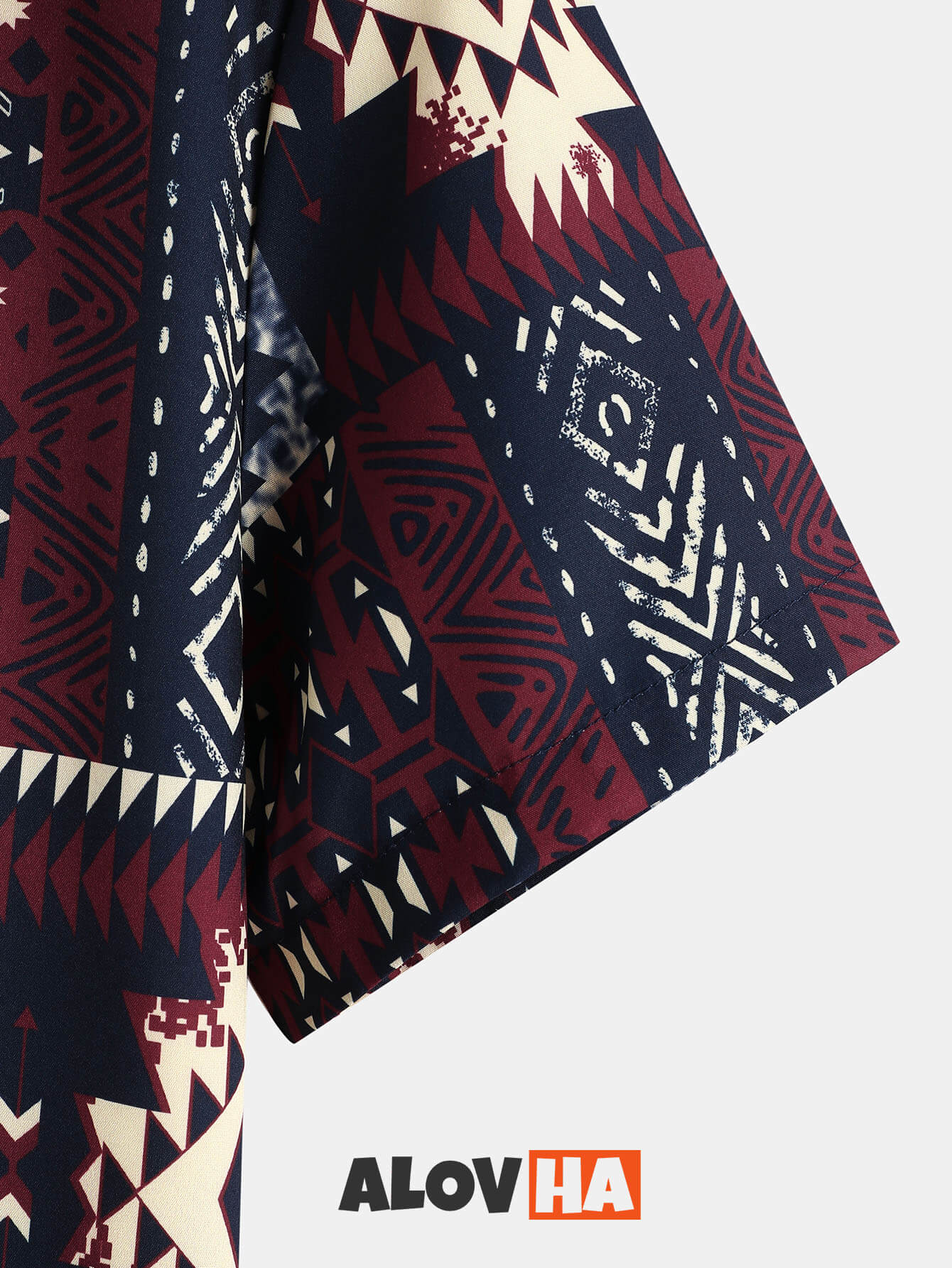 Mens Vintage Ethnic Aztec Print Totem Short Sleeve Button Shirt