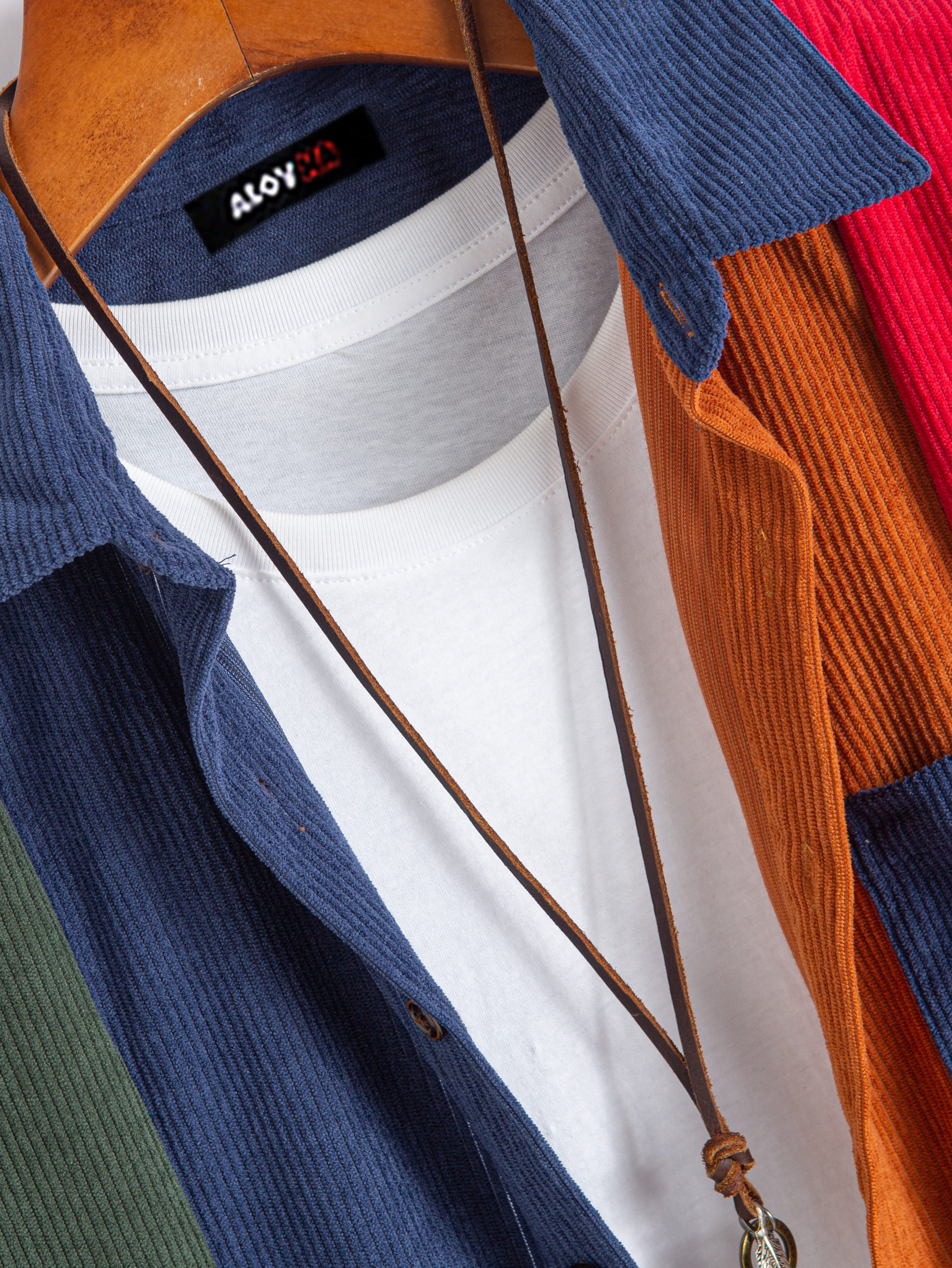 Mens Vintage Striped Patchwork Short Sleeve Button Up Shirt