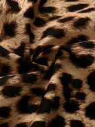Mens Wild Leopard Print Short Sleeve Button Up Collared Shirt