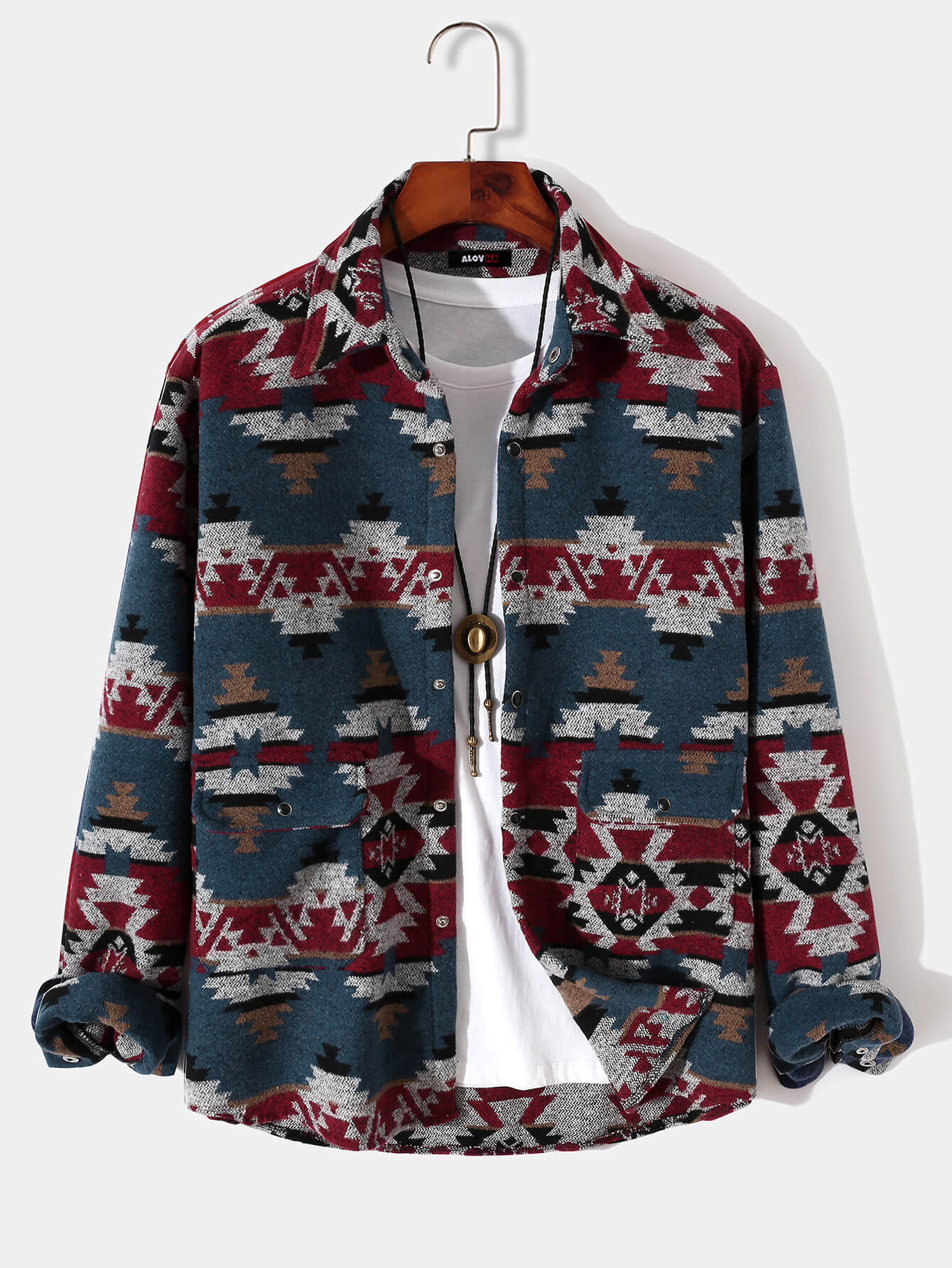 Multicolored Diamond Wool Overshirt