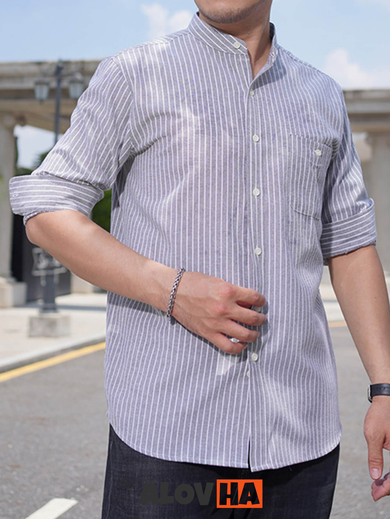 ABEL & LULA LONG SLEEVED STRIPED FIL COUPE SHIRT
