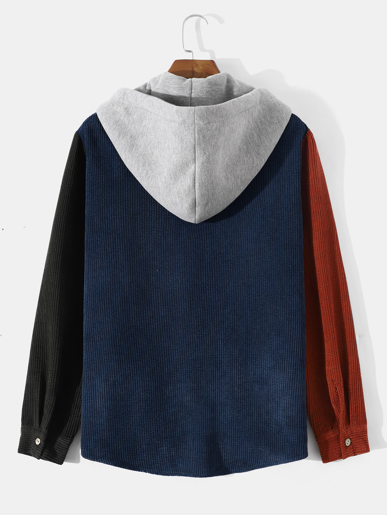 Unisex hoodie Patchwork fleecetrui Lange mouw Kleurblok Unisex hoodie Patchwork fleecetrui Lange mouw Kleurblok