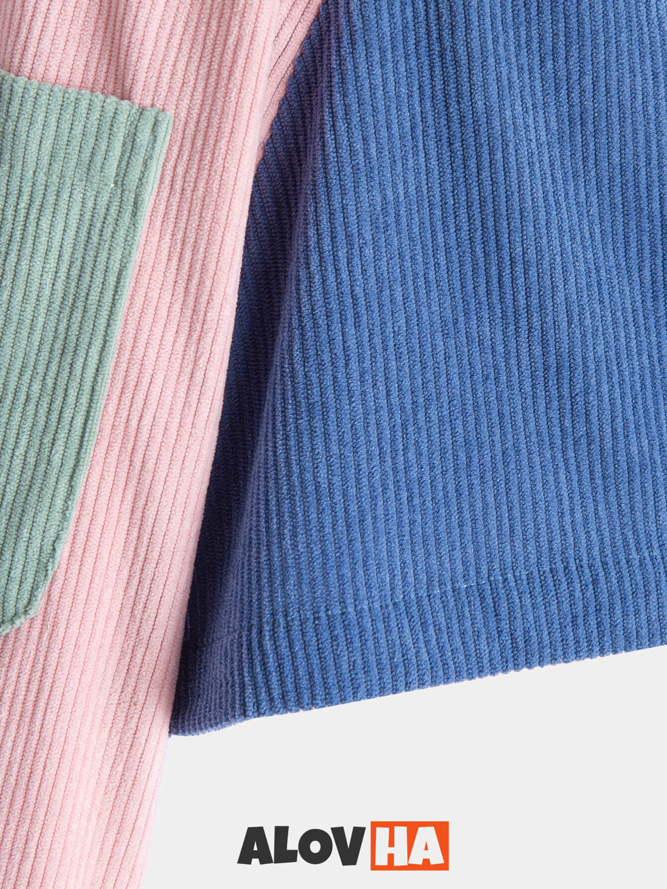 New Fashion Patchwork Corduroy Button-Up Shirt