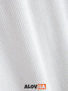 New Pink and White Patchwork Corduroy Button-Up Shirt