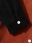 New Splicing Color Contrast Corduroy Long-Sleeved Shirt