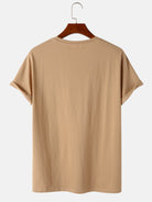 Plain Cotton Beach Print T-Shirt