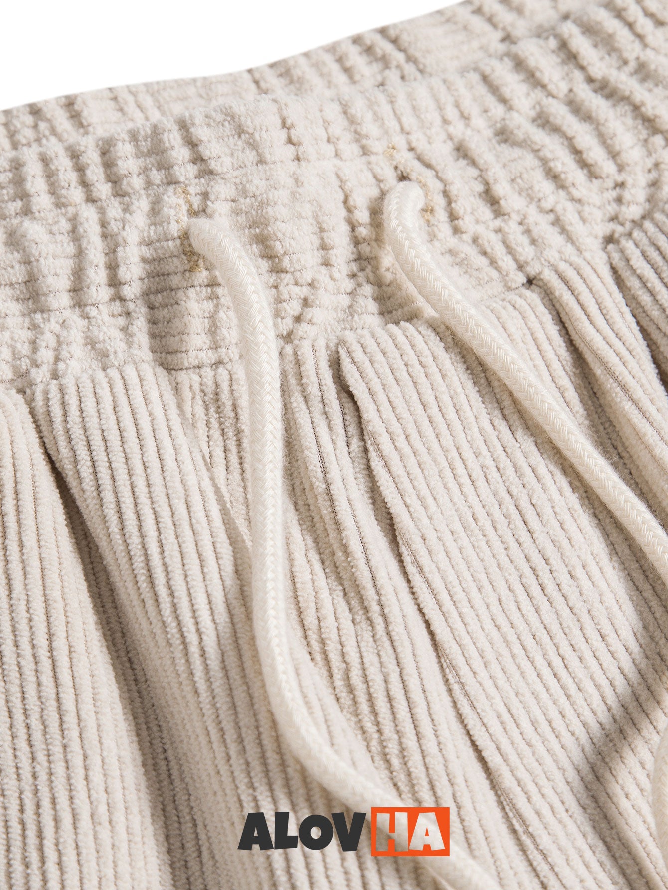 Relaxed Corduroy Drawstring Shorts