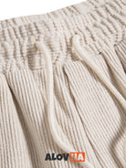 Relaxed Corduroy Drawstring Shorts