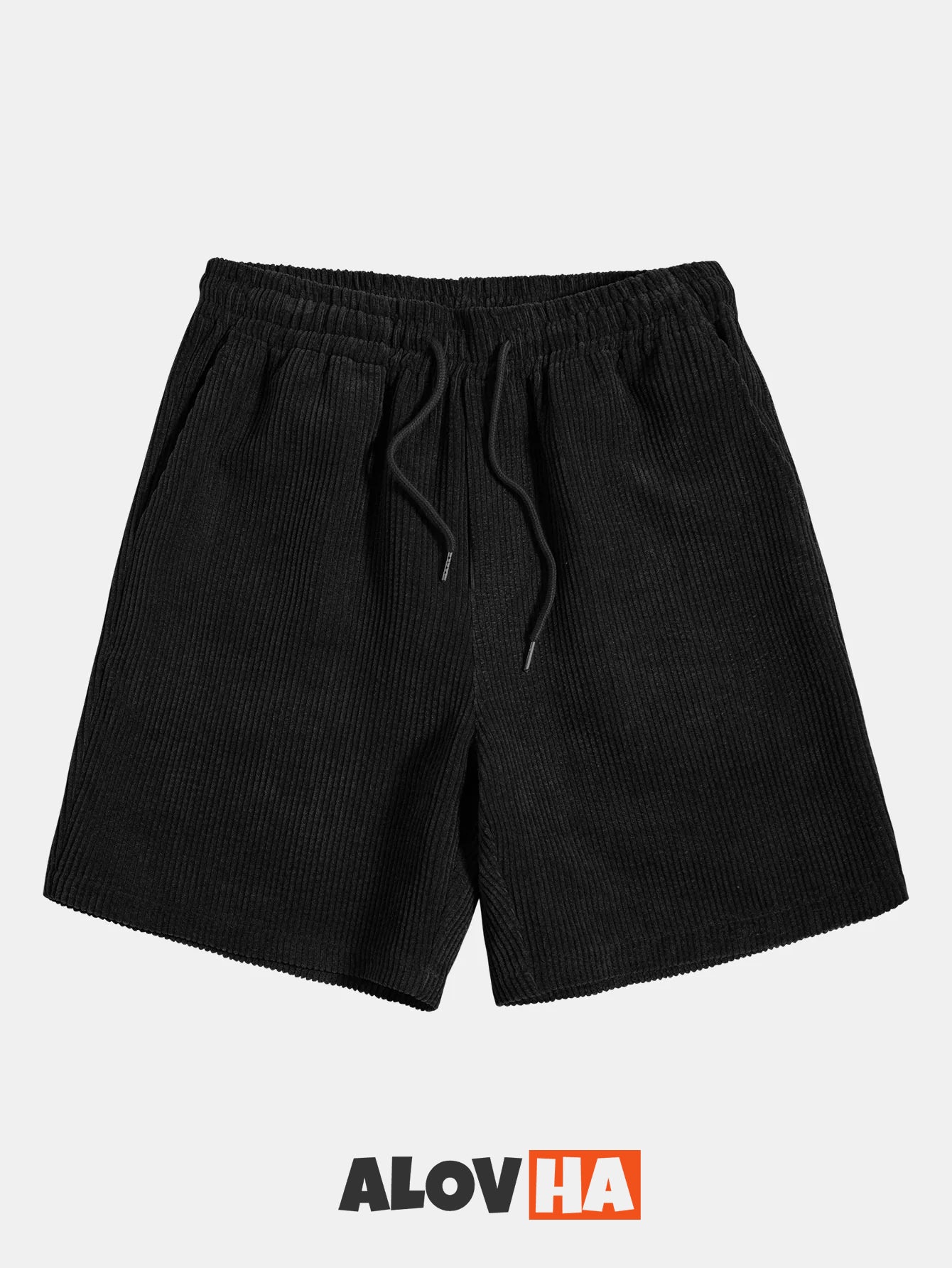 Relaxed Corduroy Drawstring Shorts
