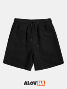 Relaxed Corduroy Drawstring Shorts