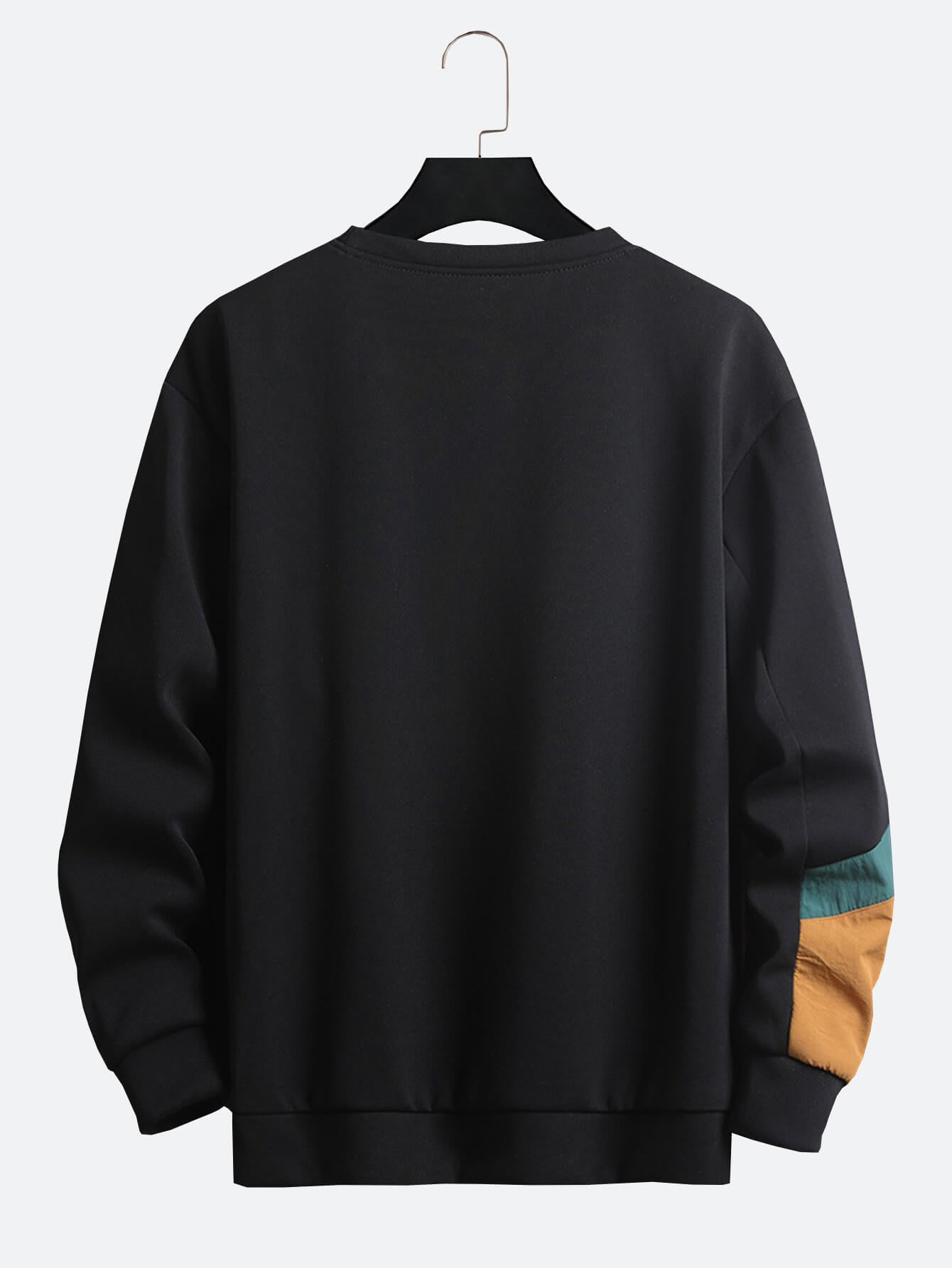 Relaxed Patchwork Cotton Long-Sleeved Street Sweatshirt