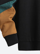 Relaxed Patchwork Cotton Long-Sleeved Street Sweatshirt