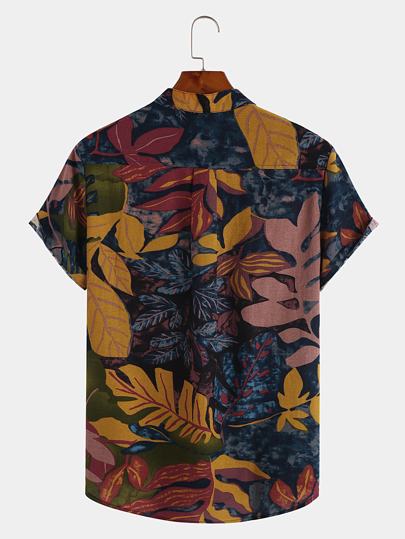Resort Vintage Leaf Print Shirt