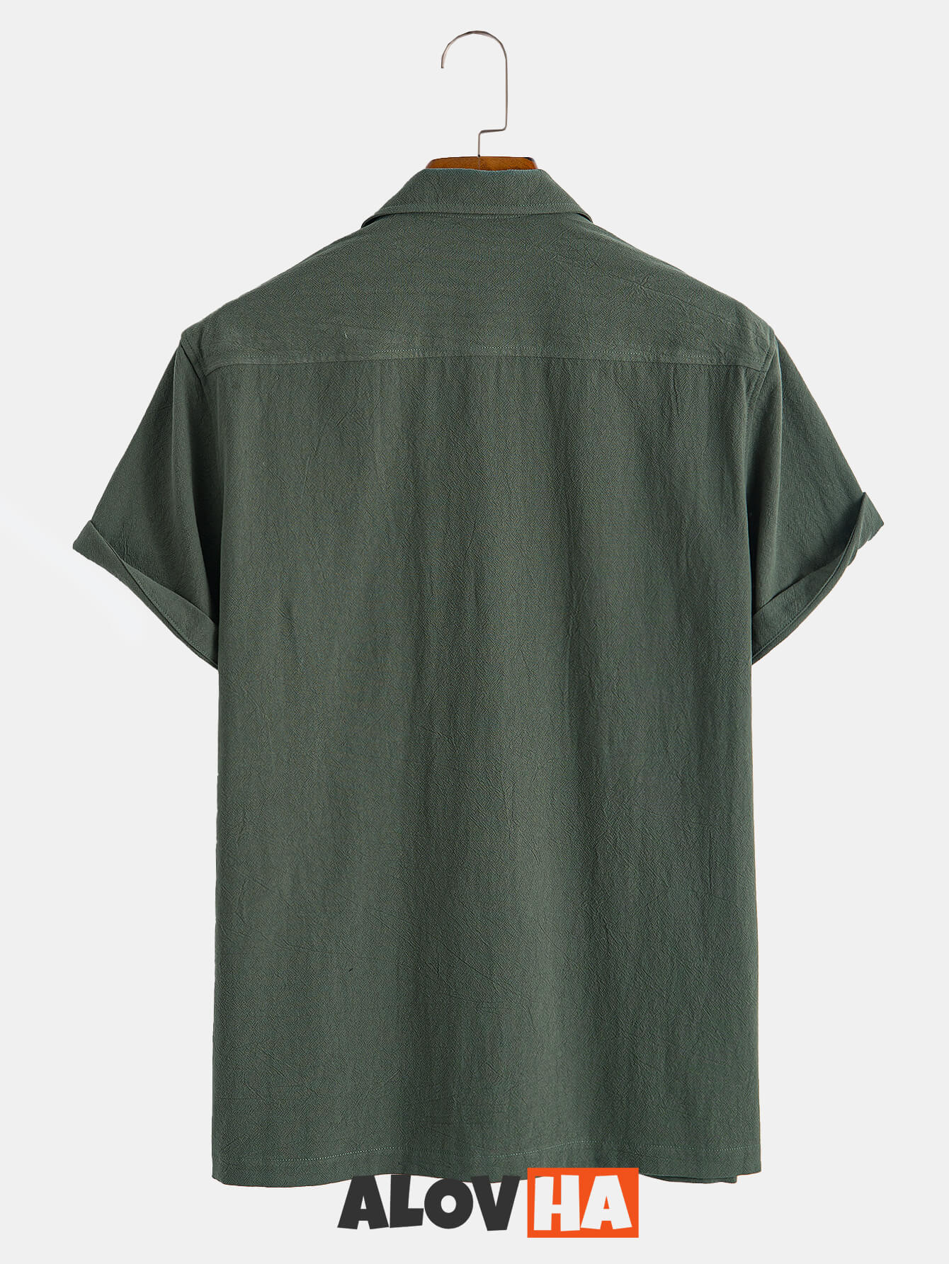 Retro Classic Casual Solid Color Short Sleeve Multi-Pocket Shirt