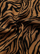 Retro Zebra Print Lapel Shirt