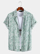 Retro Zebra Print Lapel Shirt