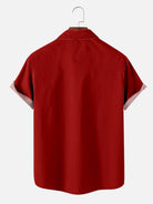 Santa Claus Drinking Beer Lapel Red Shirt