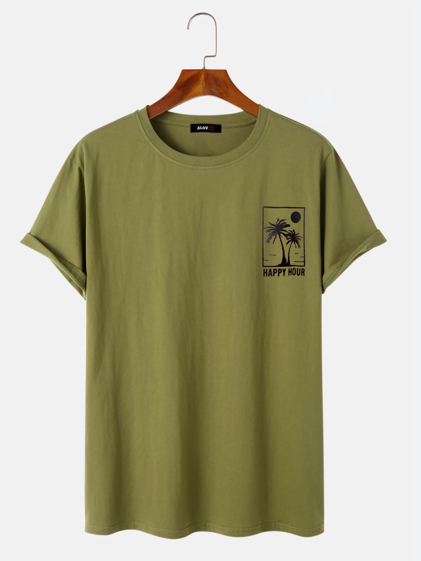T-shirt With Coconut Tree Print