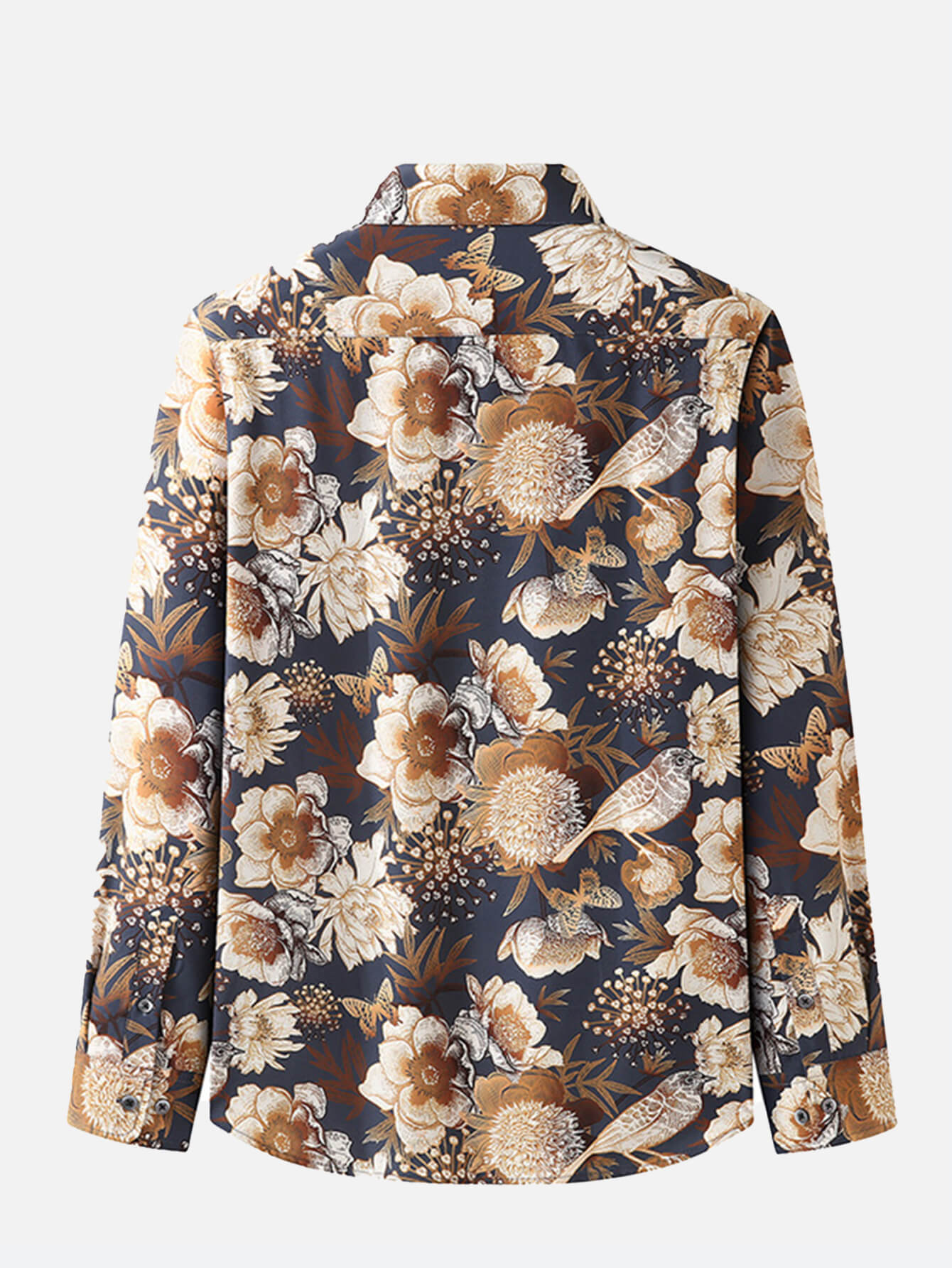 Printed Button Up Long Sleeve Shirt