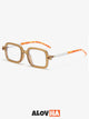 Retro Black Frame Brown Lens Square Sunglasses