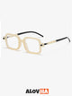 Retro Black Frame Brown Lens Square Sunglasses