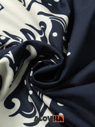 Two-Piece Kimono Set With Wave Element Print