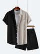 Two-Piece Matching Set ColorBlock Corduroy